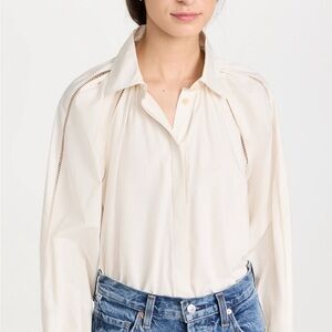 Merlette Elegant Cream cotton Blouse. X-small.